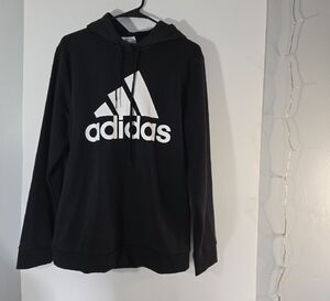 Adidas Black and White Oversized Hoodie